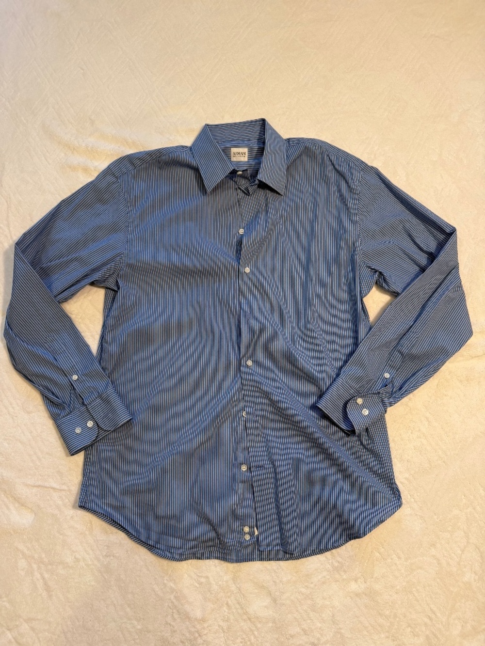 Armani blue striped button down long sleeve shirt Size: 41/16/R